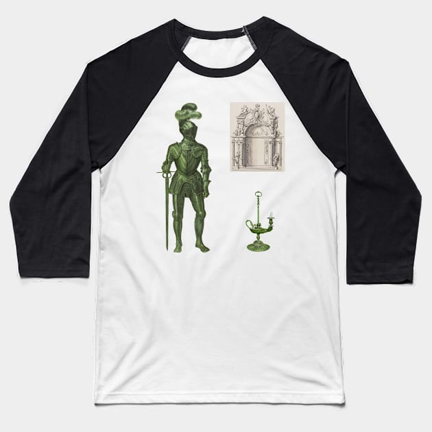 Sage Green Academia set Baseball T-Shirt by Mary Rose 73744